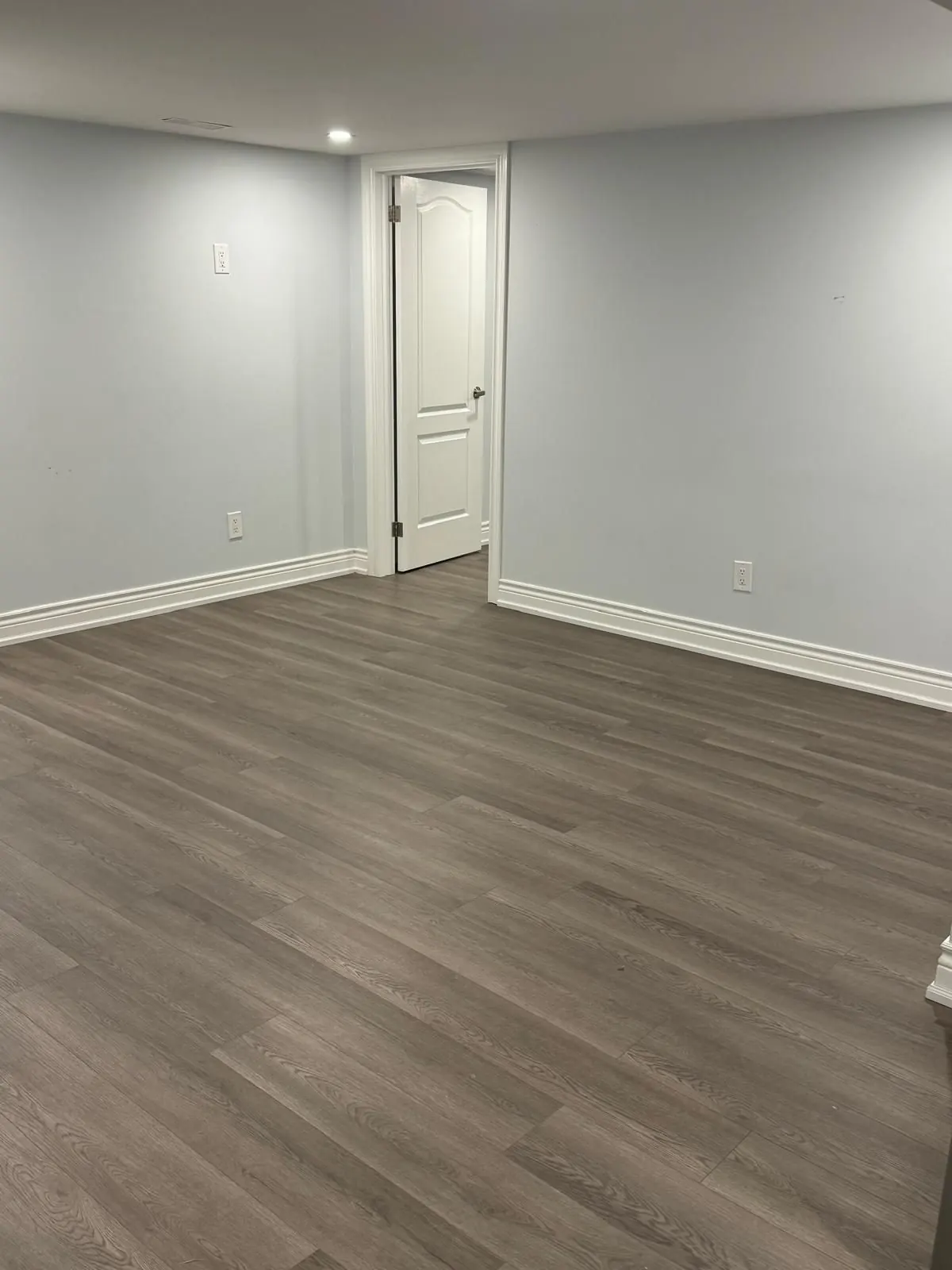 Basement flooring installed