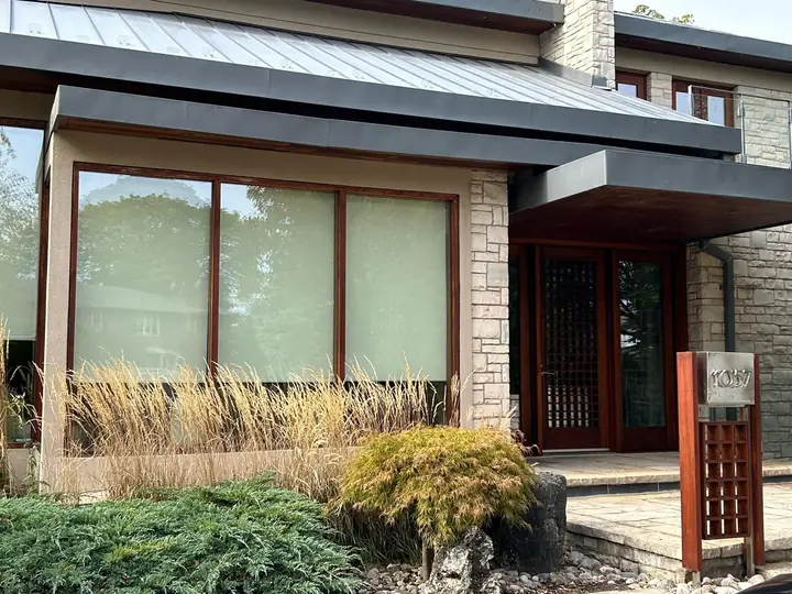 Home exterior with refreshed wood trim