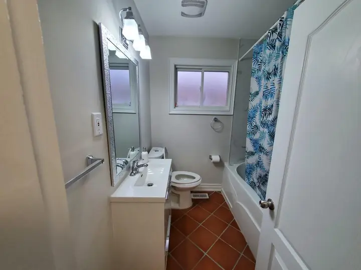 Renovated bathroom with tub