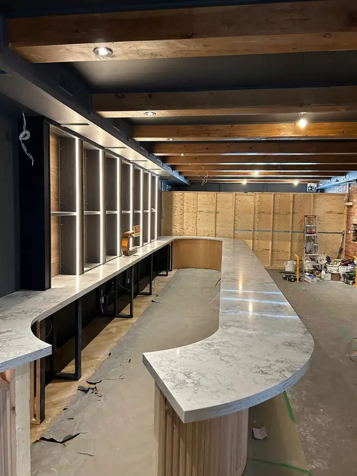 Counter in the finished room