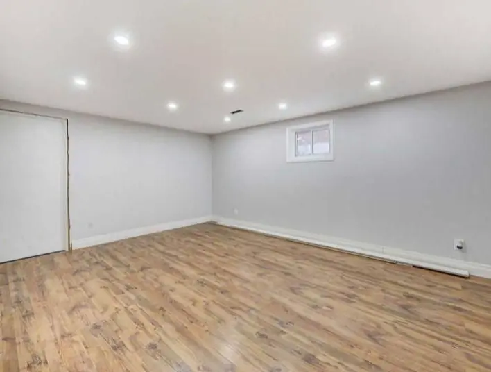 Basement with window, completed