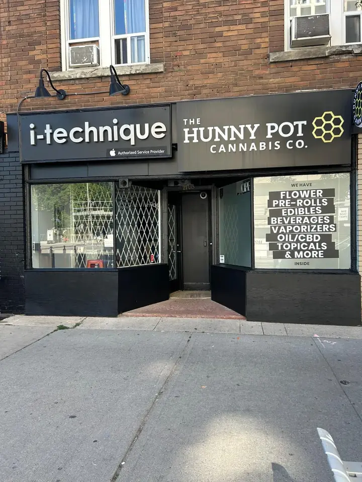 Retail storefront after repainting